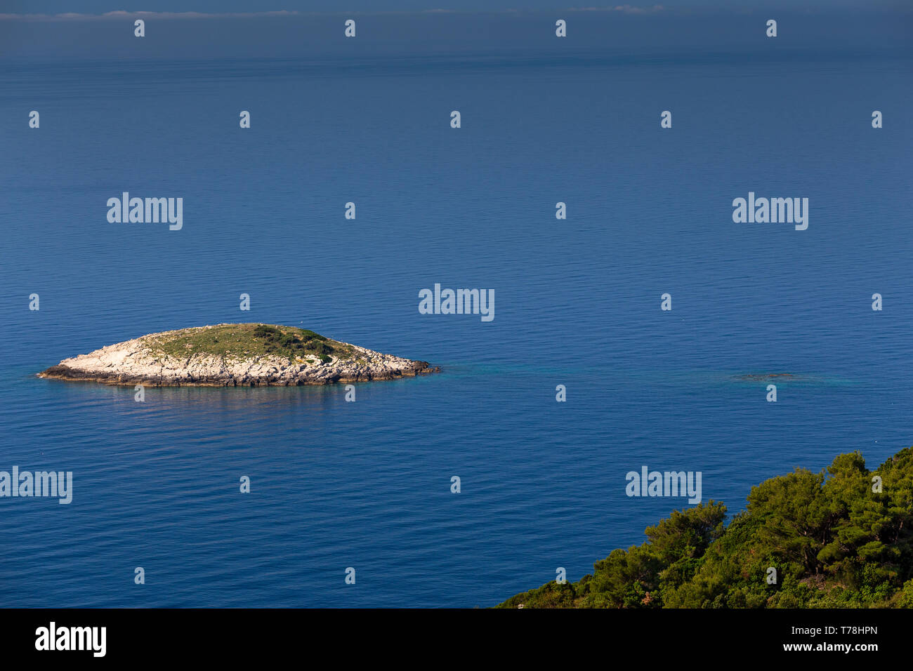 Isola Lukovac (Lucovaz). Island Mljet. Mare Adriatico. Croazia. Foto Stock