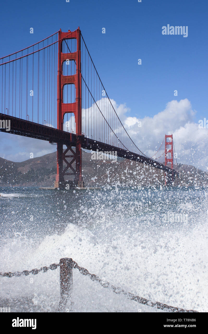 Golden Gate Bridge - il più internazionalmente riconosciuto simbolo di San Francisco, la California e gli Stati Uniti Foto Stock