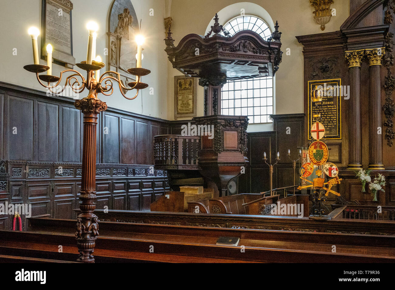 Chiesa parrocchiale di St Mary Abchurch, Abchurch Lane, Londra Foto Stock