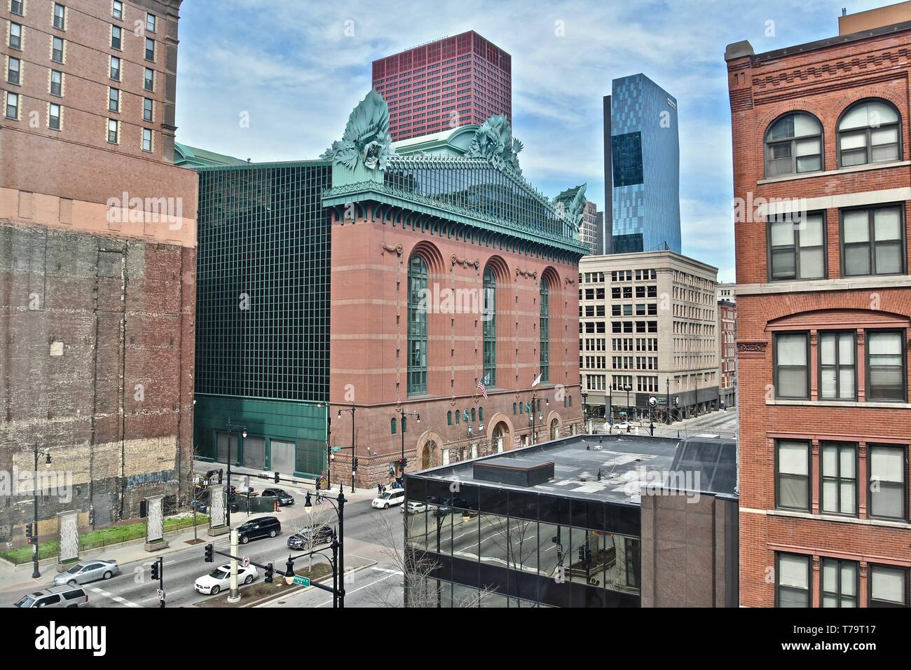 Harold Washington Library, la centrale di Chicago Public Library, Chicago Loop, Chicago, Illinois Foto Stock