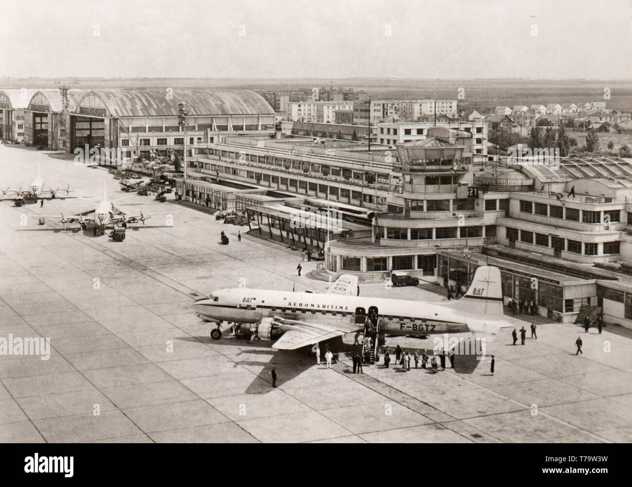 Il 'Le Bourget' aeroporto di Parigi (1950) Foto Stock