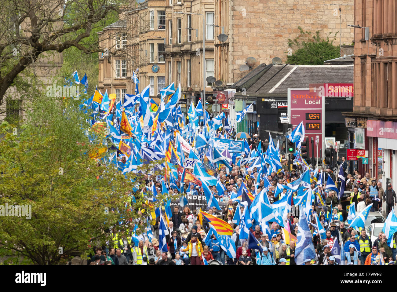 Scozzese di Glasgow indipendenza marzo, 4 maggio 2019, Scotland, Regno Unito Foto Stock