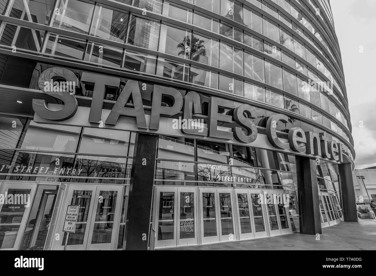 Staples Center presso il centro cittadino di Los Angeles - CALIFORNIA, STATI UNITI D'America - 18 Marzo 2019 Foto Stock