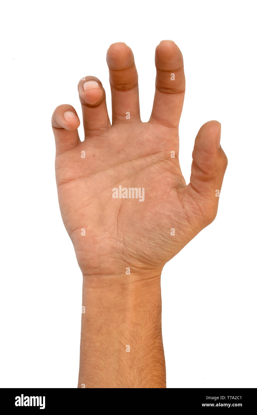 Mano maschio in posa Zombie Foto Stock