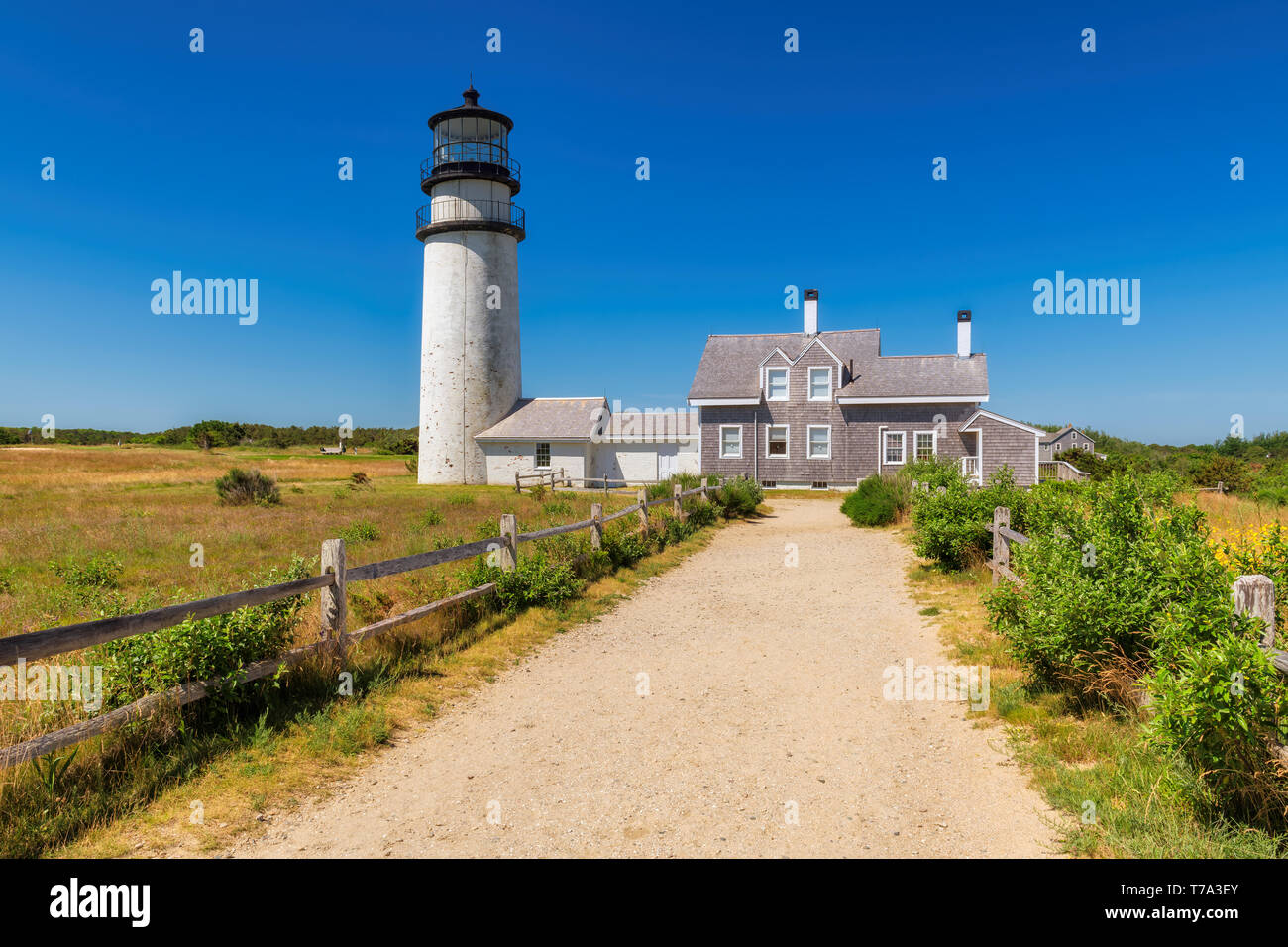 Highland Light Faro di Cape Cod, Massachusetts, STATI UNITI D'AMERICA. Foto Stock