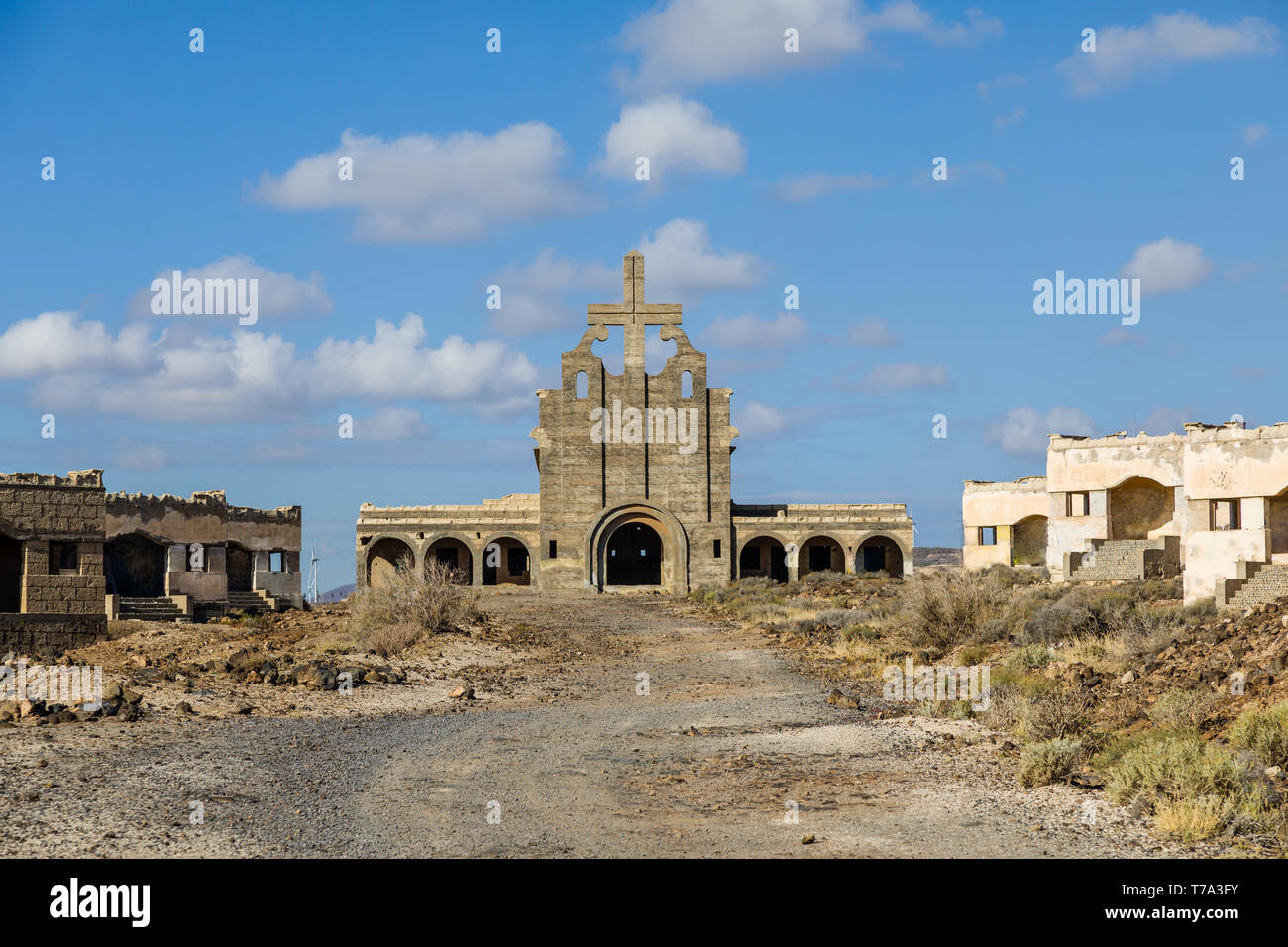 Pueblo fantasma de Abades - progetto incompiuto di ospedale per lebbrosi da r. 1,941th Foto Stock