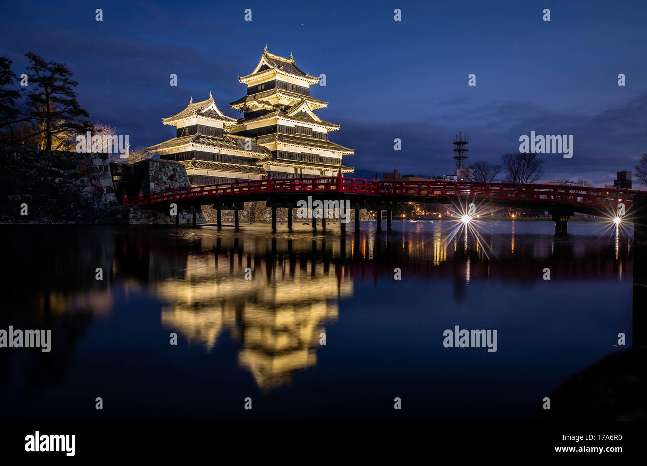 Castello Giapponese di Matsumoto Foto Stock