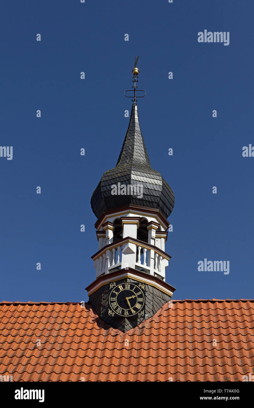 Cupola a cipolla, casa degli artisti, Hooksiel, Wangerland, Bassa Sassonia, Germania Foto Stock