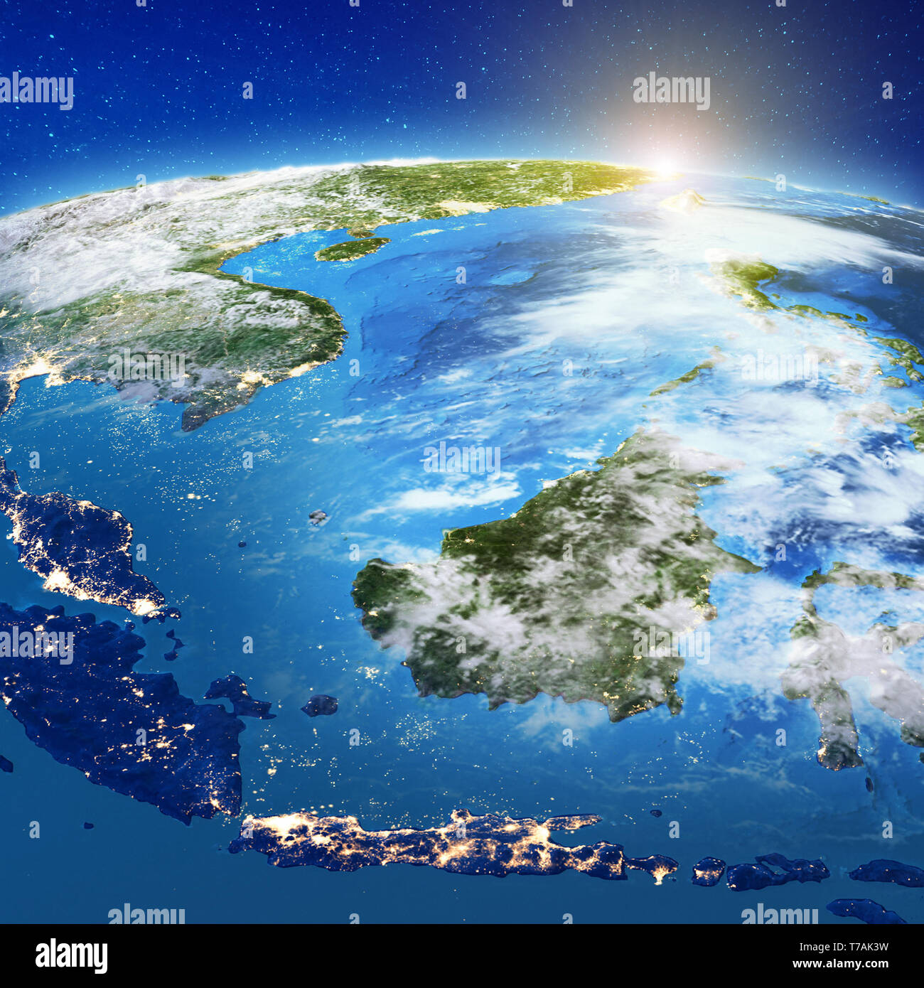 Indonesia - Sulawesi, Kalimantan, Java, Bali e Sumatra, isola Foto Stock