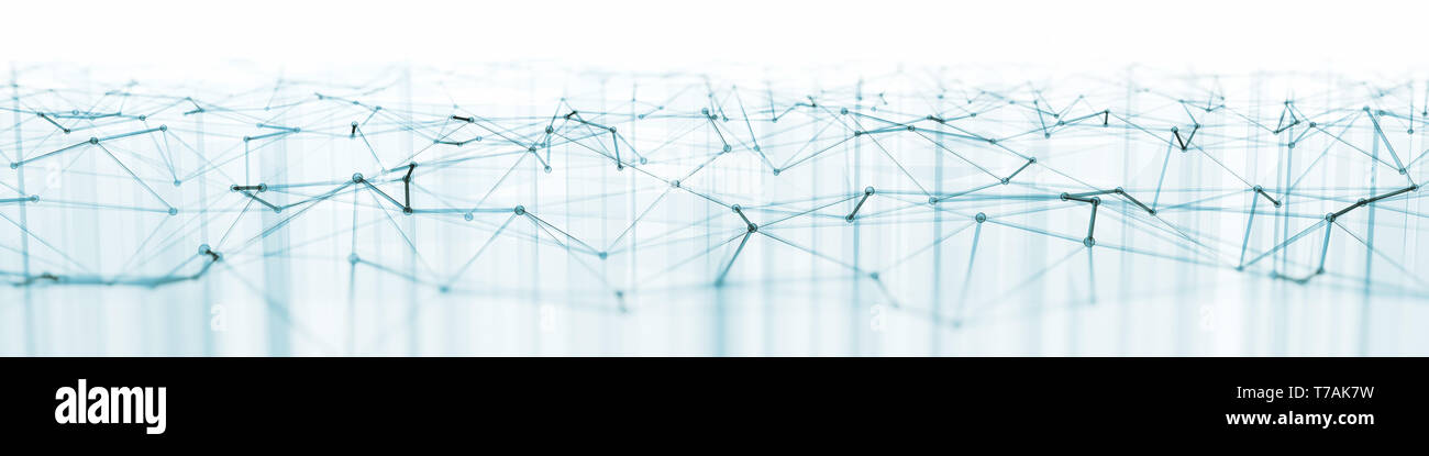 Triangoli di moderna tecnologia di connessione sullo sfondo Foto Stock