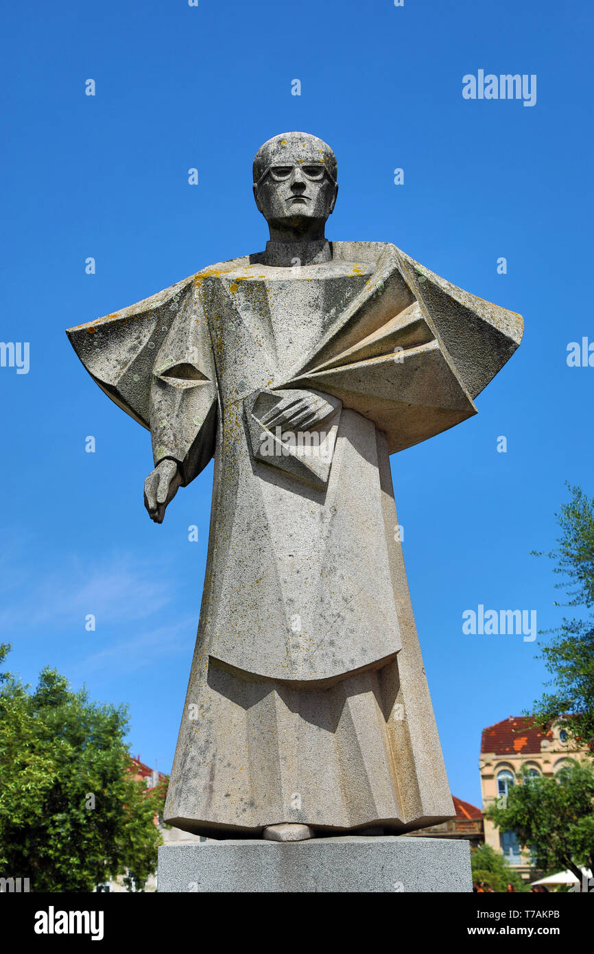 Statua di Antonio Ferreira Gomes, Porto, Portogallo Foto Stock