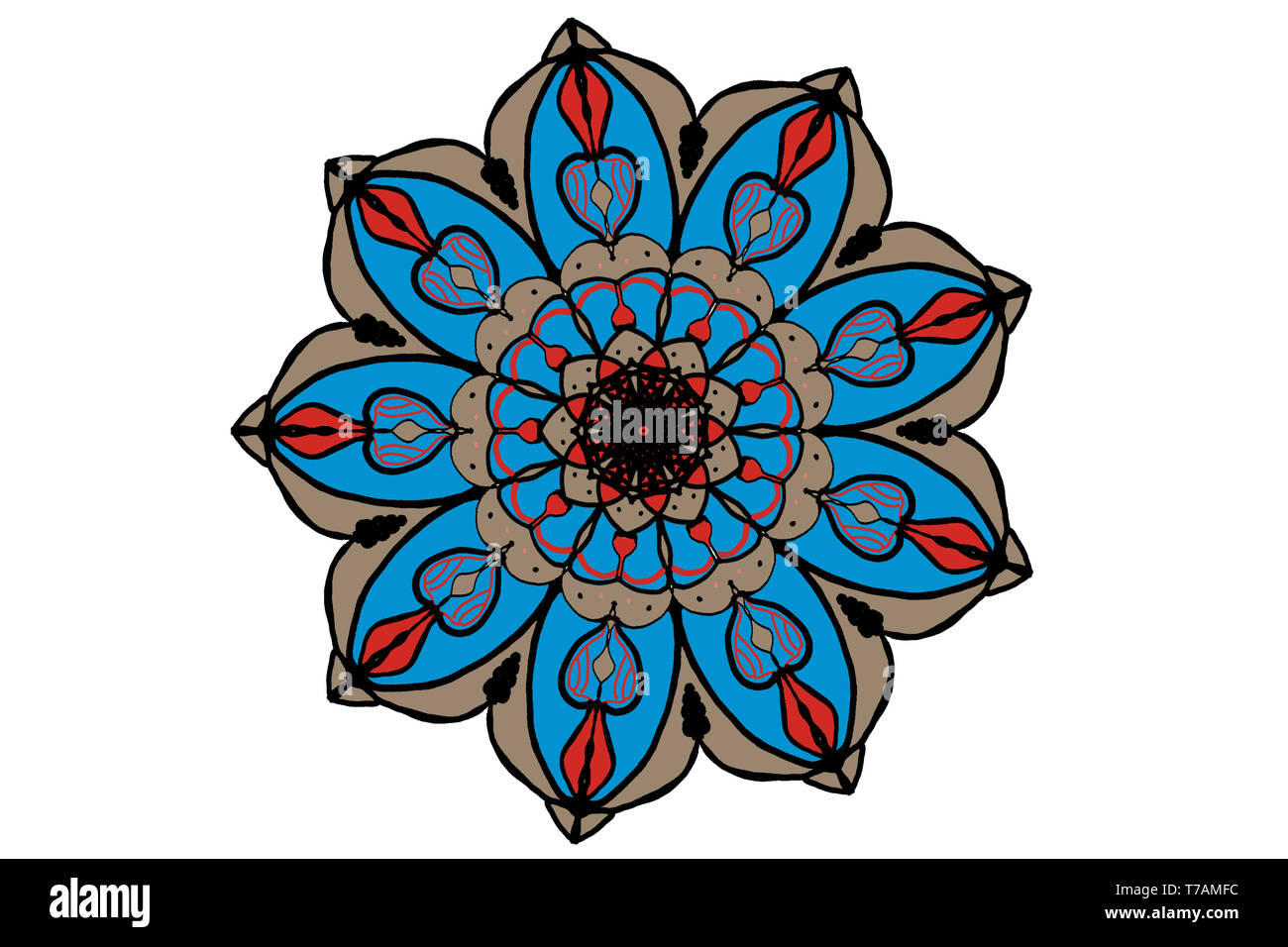 Modello di cerchio laccio per tessuto, illustrazione colorata concept Foto Stock