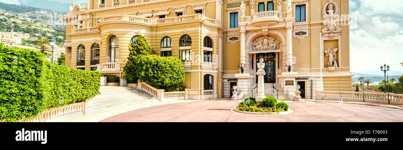 Casinò di Monte Carlo e Opera House edificio, luogo famoso nel Principato di Monaco Foto Stock