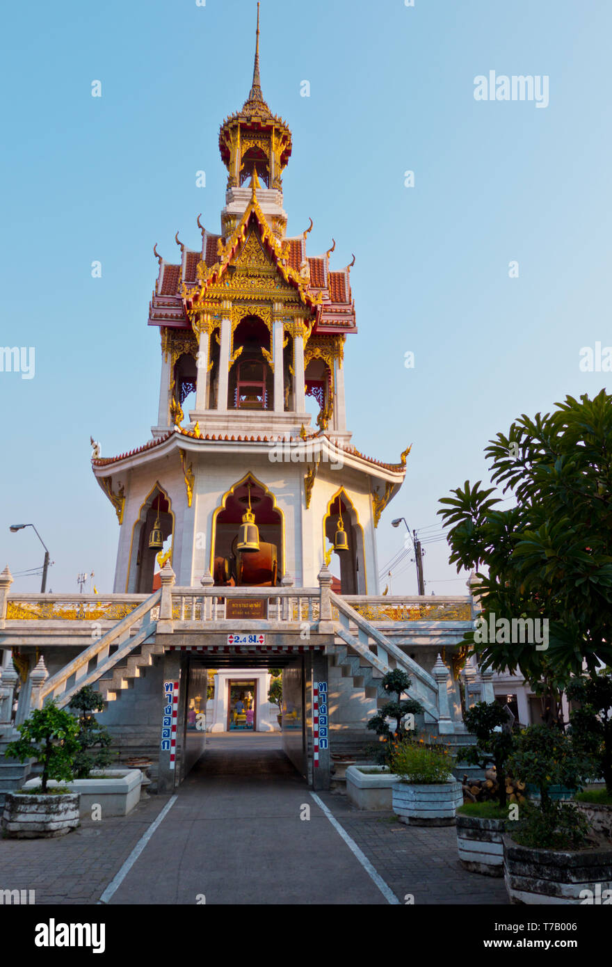 Wat Chana Songkhram, Banglamphu, Bangkok, Thailandia Foto Stock