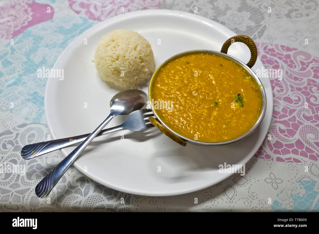 Moong dal, indiano piatto di lenticchie, Bangkok, Thailandia Foto Stock