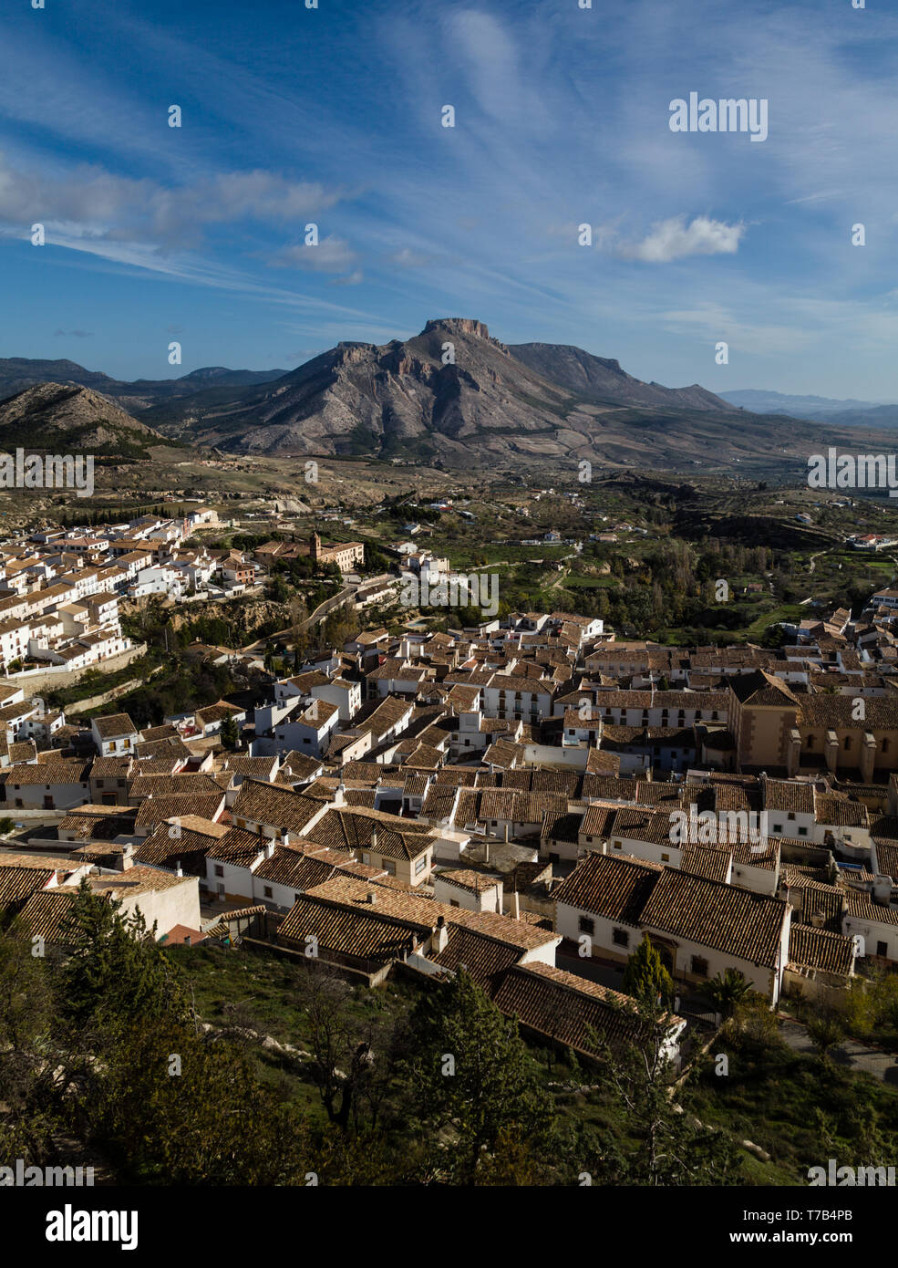 Vista dal Castillo Vélez-Blanco in Andalucia, Comune di Almeria Foto Stock