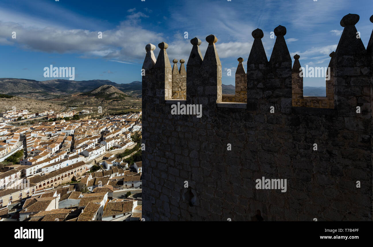 Vista dal Castillo Vélez-Blanco in Andalucia, Comune di Almeria Foto Stock