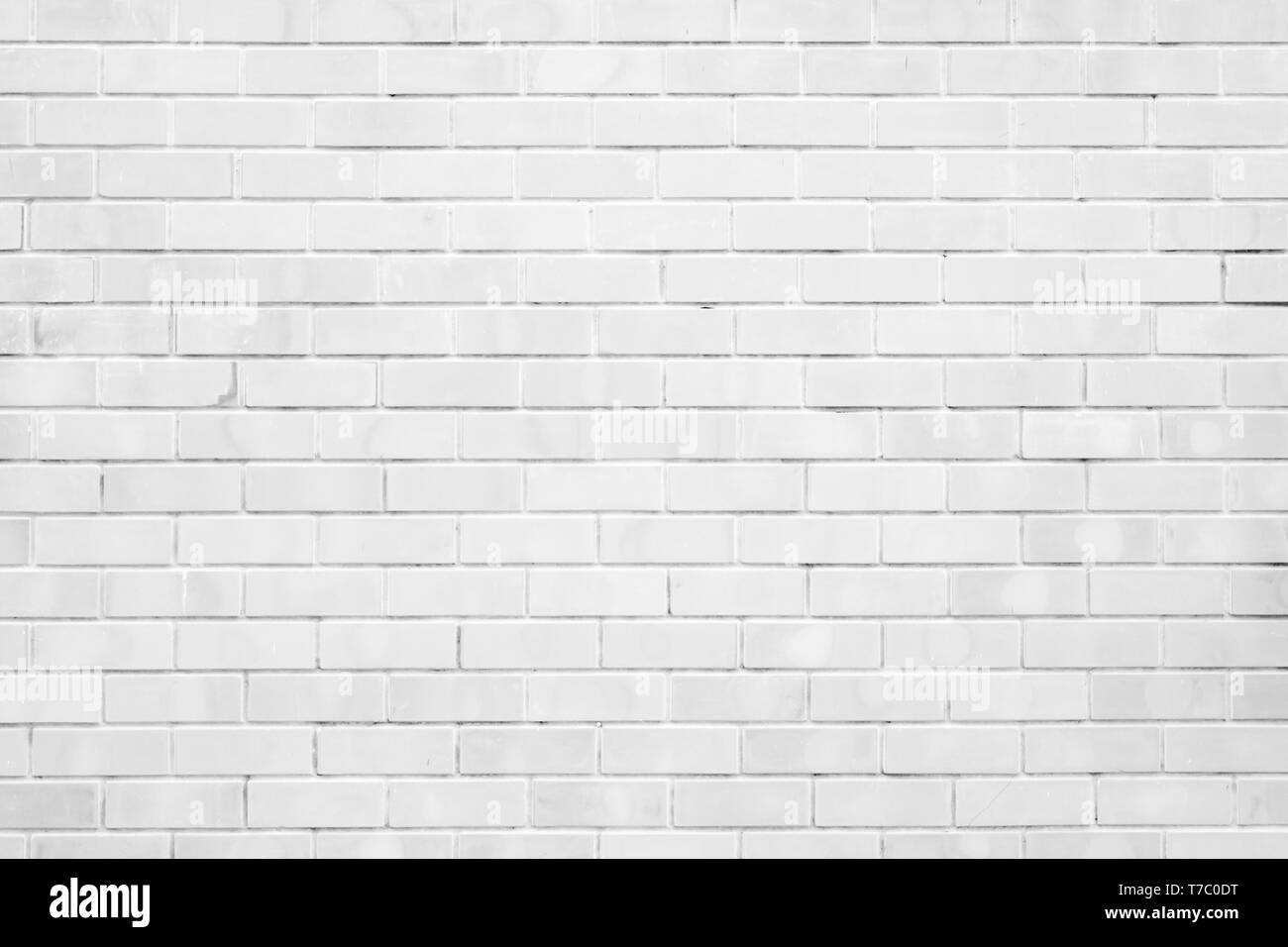 Bianco parete di mattoni texture di sfondo e con lo spazio di copia Foto Stock