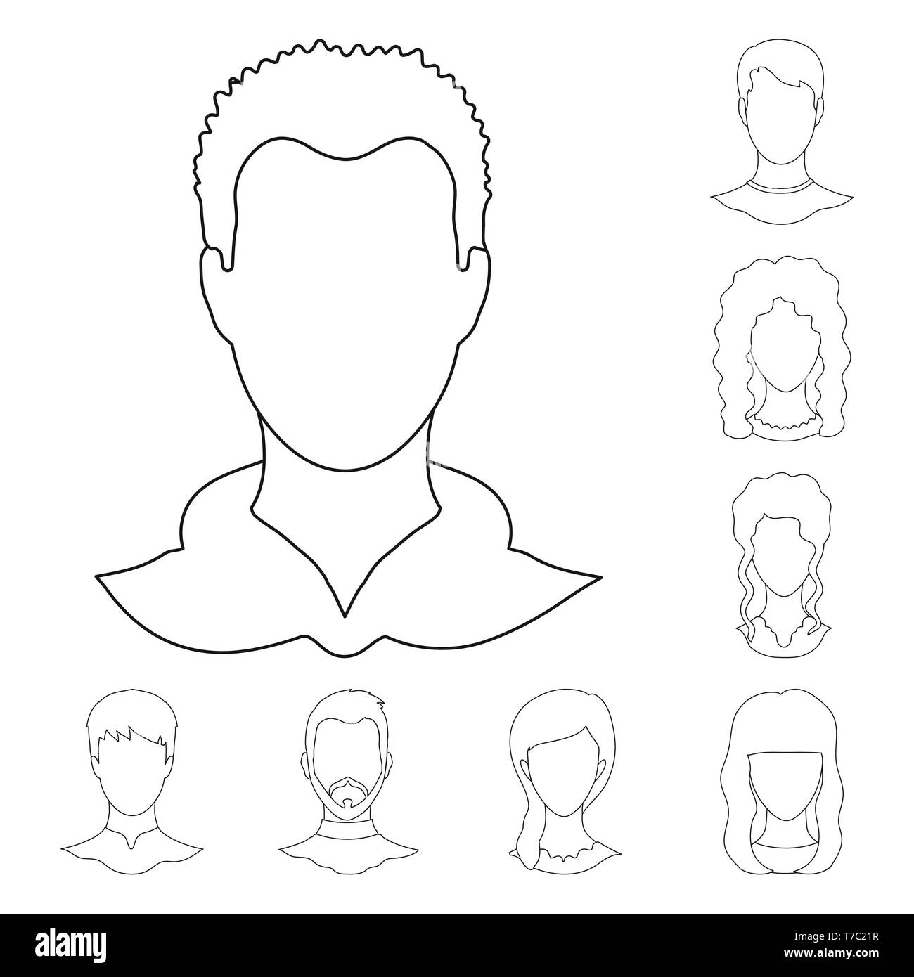 Illustrazione Vettoriale di professionale e foto icona. Raccolta dei professional e il profilo simbolo azionario per il web. Illustrazione Vettoriale