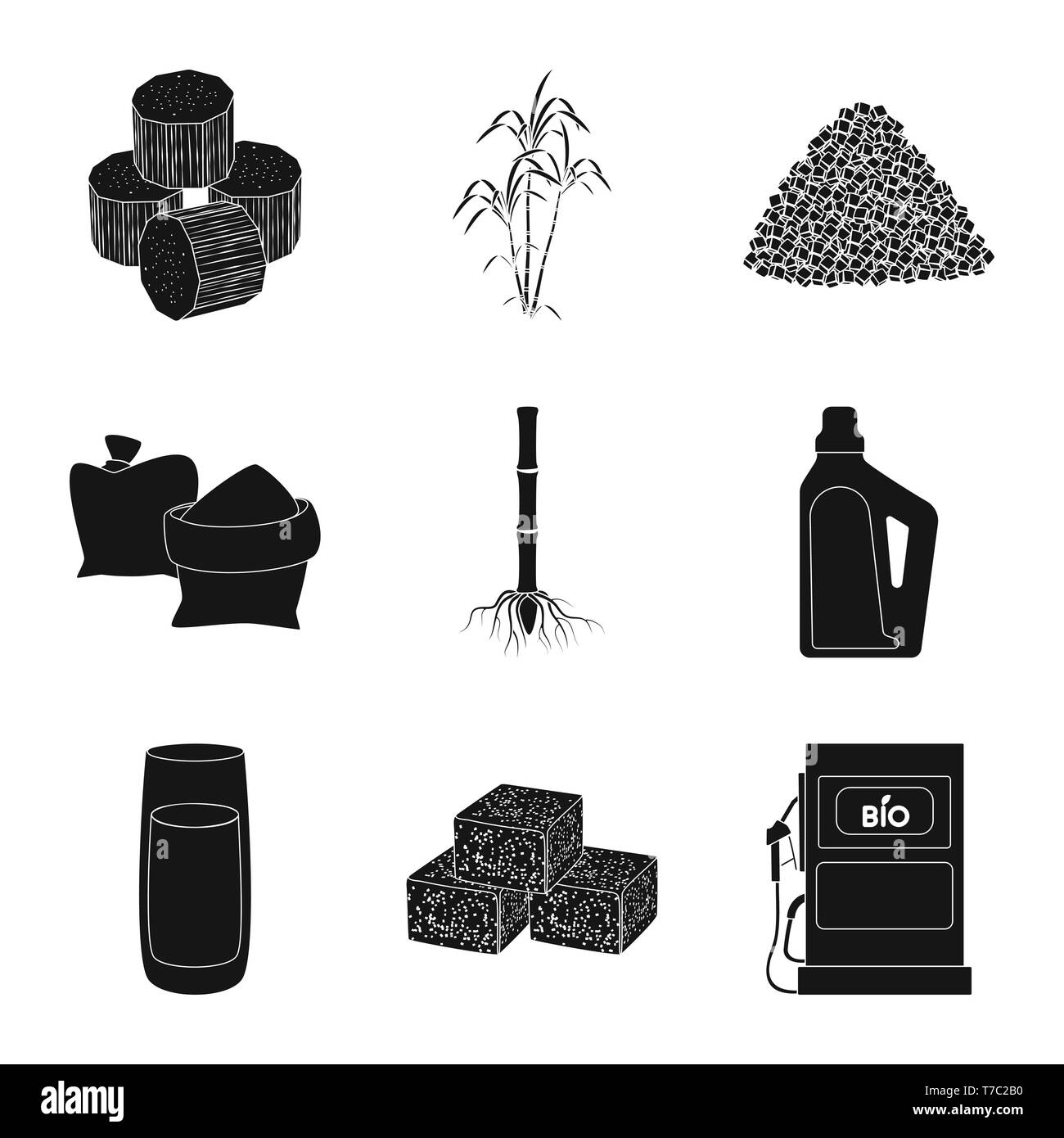 Pezzo,bush,bag,root,Casa,succhi di frutta,cube,benzina,palm,granulata,sabbia,sistema,prodotti chimici,cibo,l'ugello,marrone,crescita,dolcezza,stelo,organic,melassa,l'ingrediente,il carburante,jaggery,ramo,germoglio,bottiglia, vetro, saccarosio,technology,la canna da zucchero, di canna da zucchero,,campo,impianto,plantation,agriturismo,l'agricoltura,impostare,vettore,icona,immagine,isolato,raccolta,design,l'elemento,graphic,segno,Black,semplici vettori vettore , Illustrazione Vettoriale