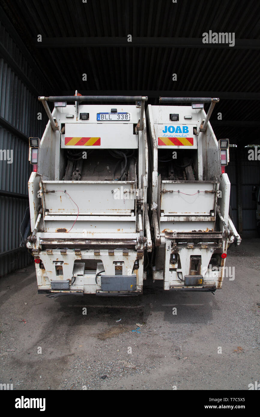 Immondizia camion per la raccolta rifiuti Foto Stock