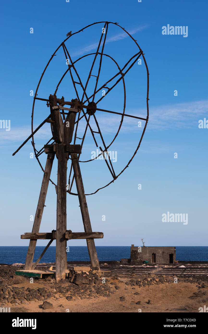 Miniera di sale di Los Cocoteros a Lanzarote, Spagna Foto Stock