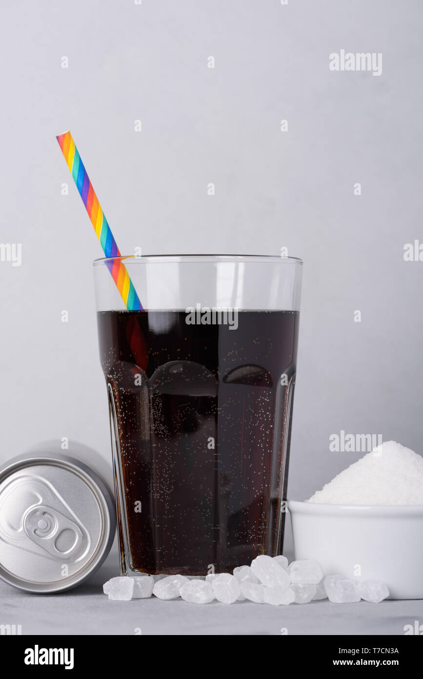 Bibite con elevato contenuto di zucchero concept Foto Stock