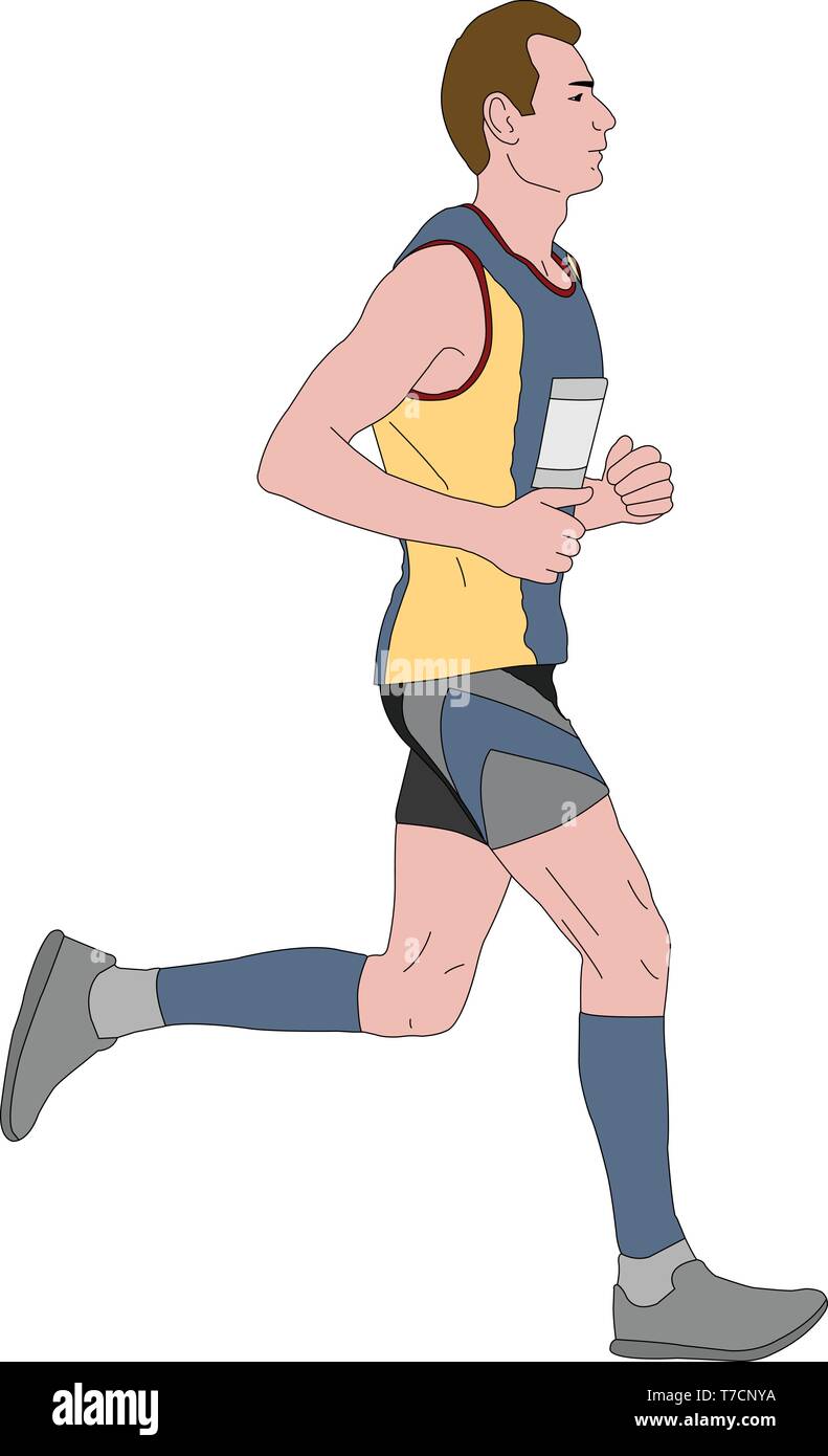 Il maratoneta illustrazione vettoriale Illustrazione Vettoriale