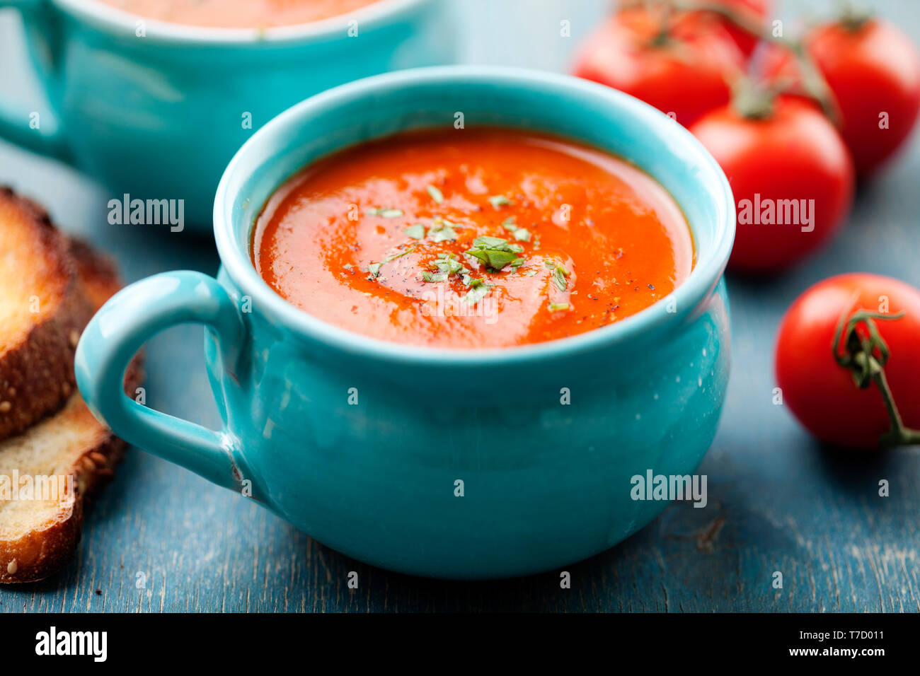 zuppa di pomodoro Foto Stock