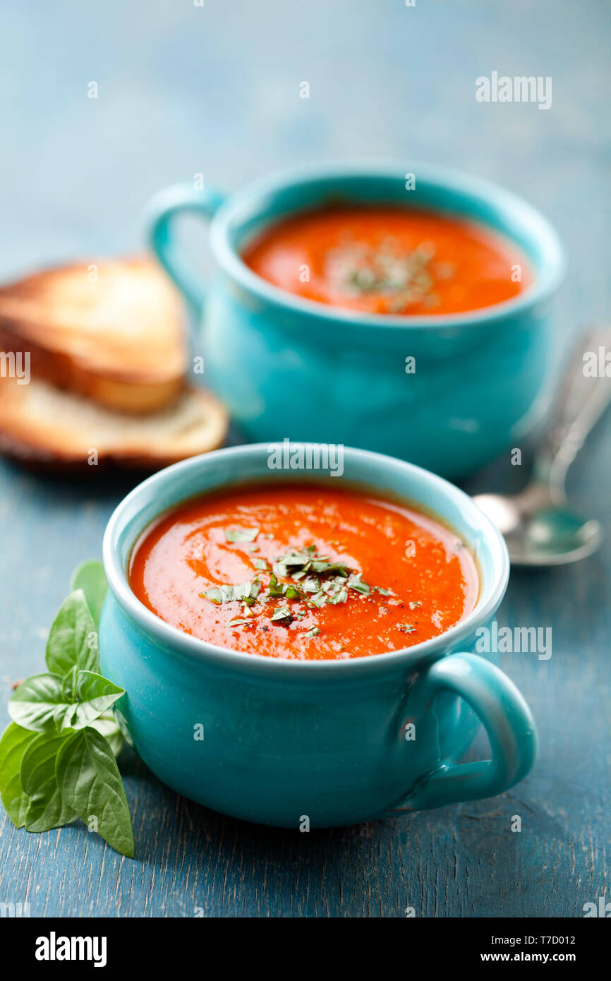zuppa di pomodoro Foto Stock