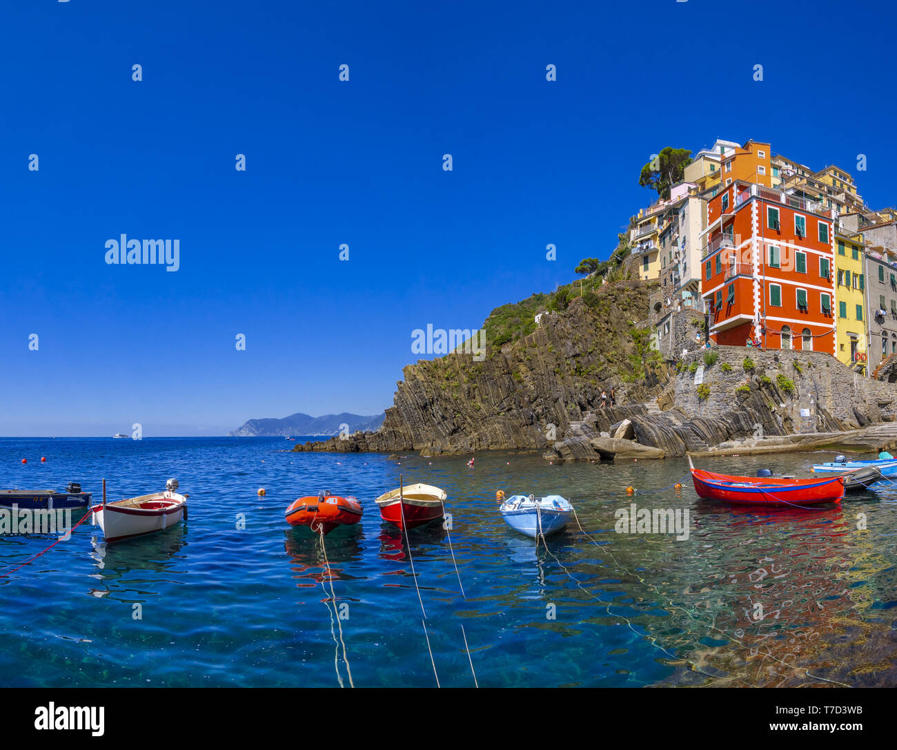 Riomaggiore Cinque Terre, Italia Foto Stock