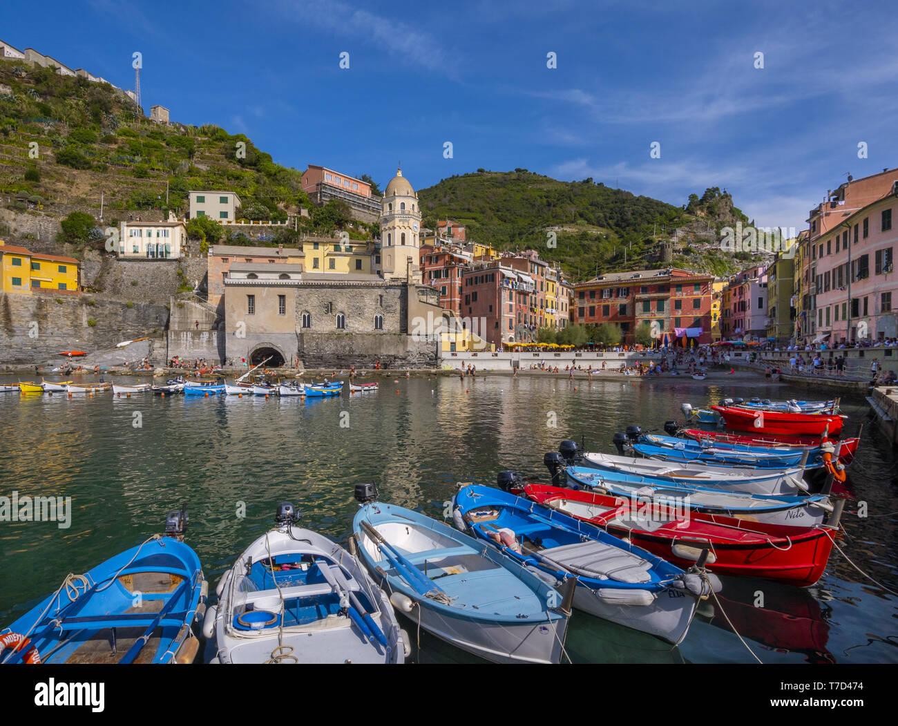Vernazza, Cinque Terre, Italia Foto Stock
