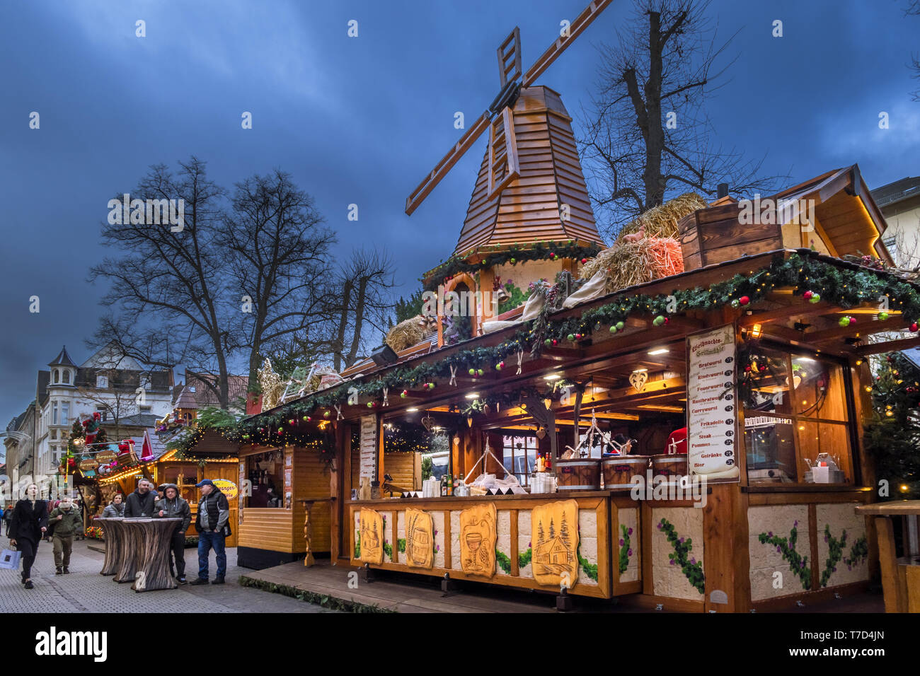 Mercatino di Natale di Heidelberg, Germania Foto Stock