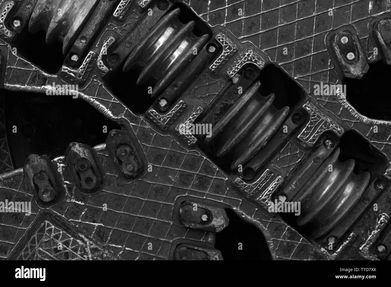 Motore ruote dentate, background industriale Foto Stock