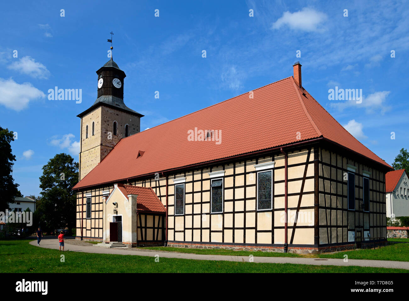 Chiesa di San Giovanni Evangelista, Pisz, Warmia Masuria - Polonia Foto Stock