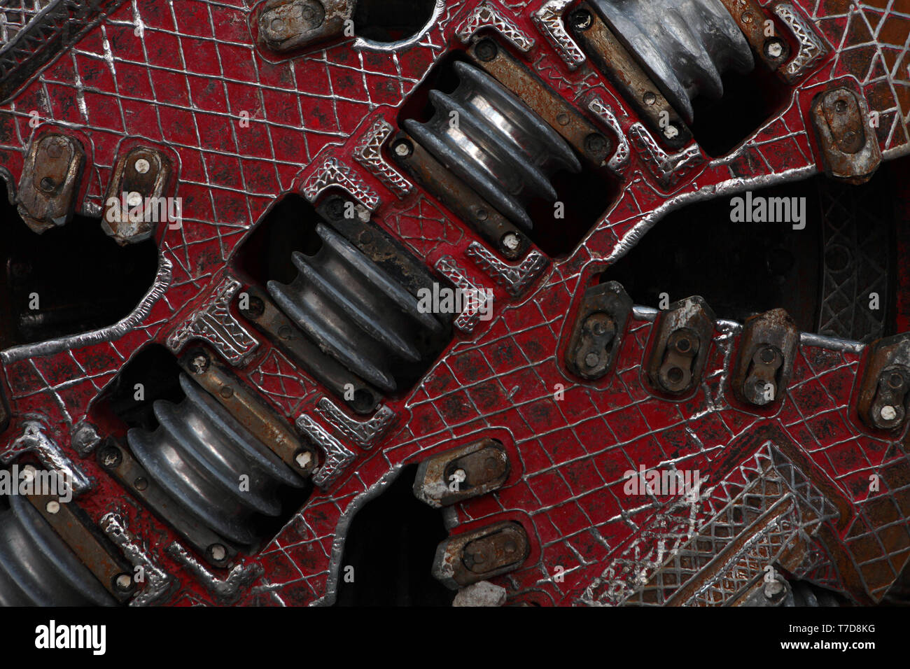 Motore ruote dentate, background industriale Foto Stock