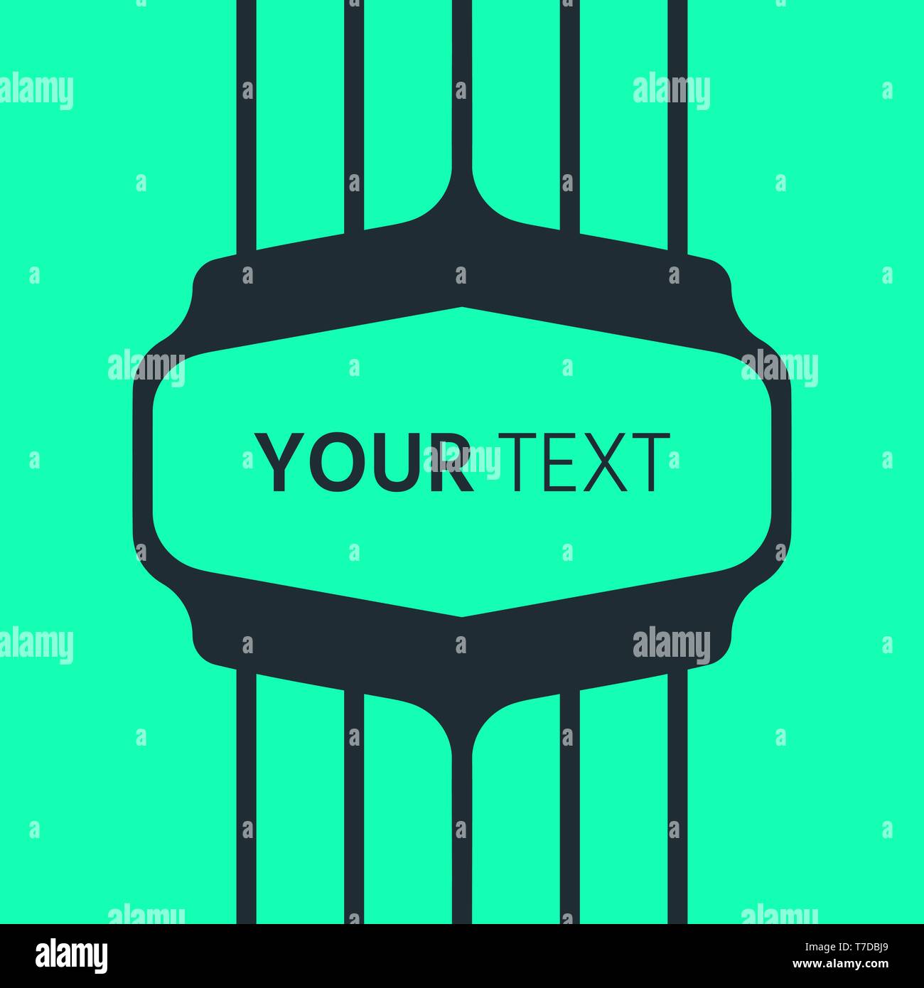 Vettore telaio moderno. Facile da modificare. Perfetto per gli inviti o gli annunci. Illustrazione Vettoriale