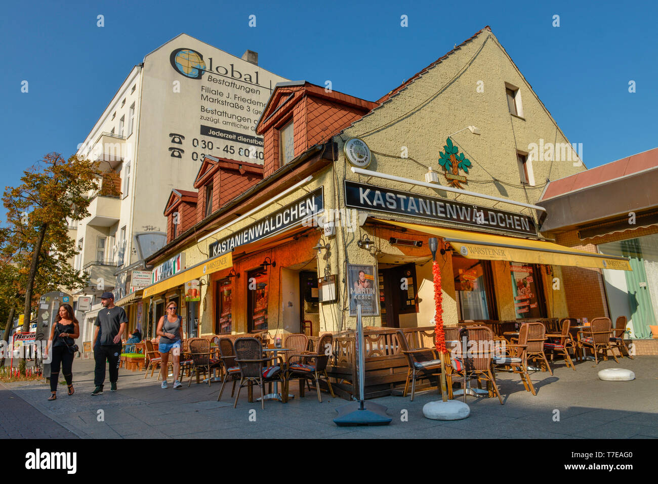 Gaststaette, Kastanienwaeldchen, Residenzstrasse, Reinickendorf, Berlino, Deutschland, Kastanienwäldchen Foto Stock