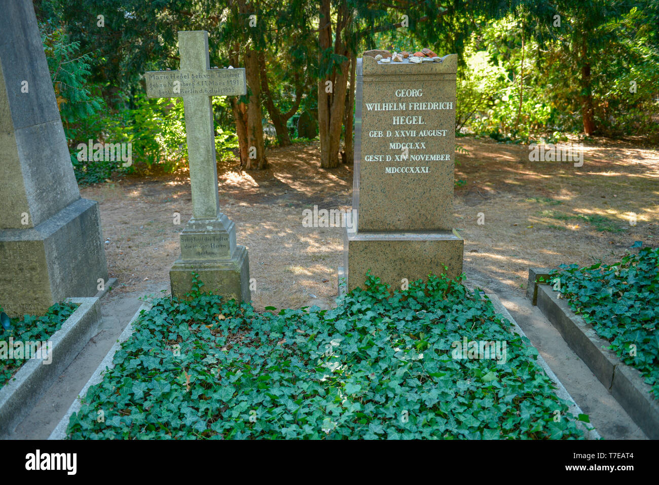 Grab, Georg Friedrich Wilhelm Hegel, Dorotheenstaedtischer Friedhof, Chausseestrasse, nel quartiere Mitte di Berlino, Deutschland, Dorotheenstädtischer Friedhof Foto Stock