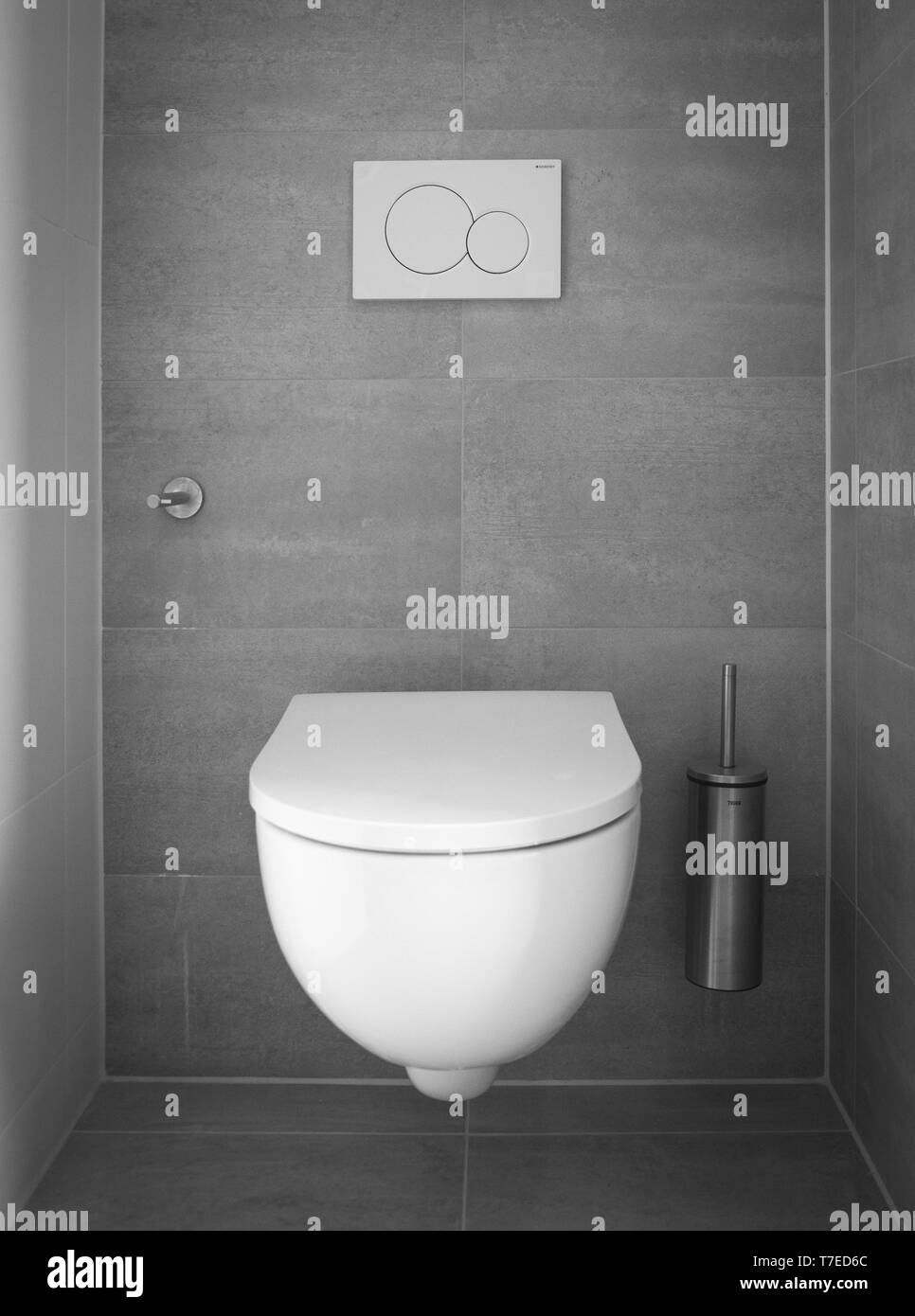 Close up olandese moderno bagno interno Foto Stock