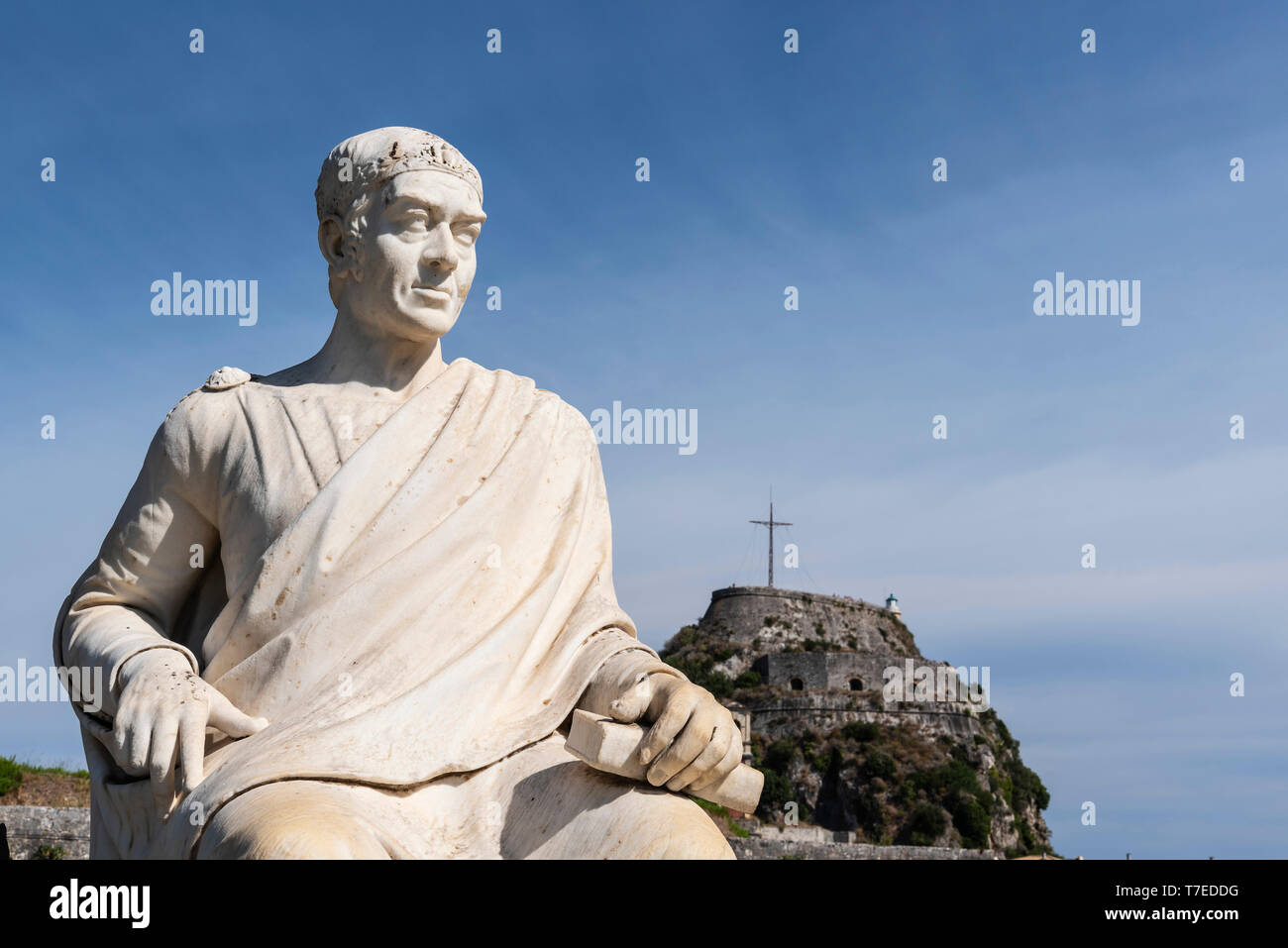 Frederick Nord monumento, Bosschetto Park, fortezza vecchia, Corfu','isola di Corfu, Isole Ionie, Grecia Foto Stock
