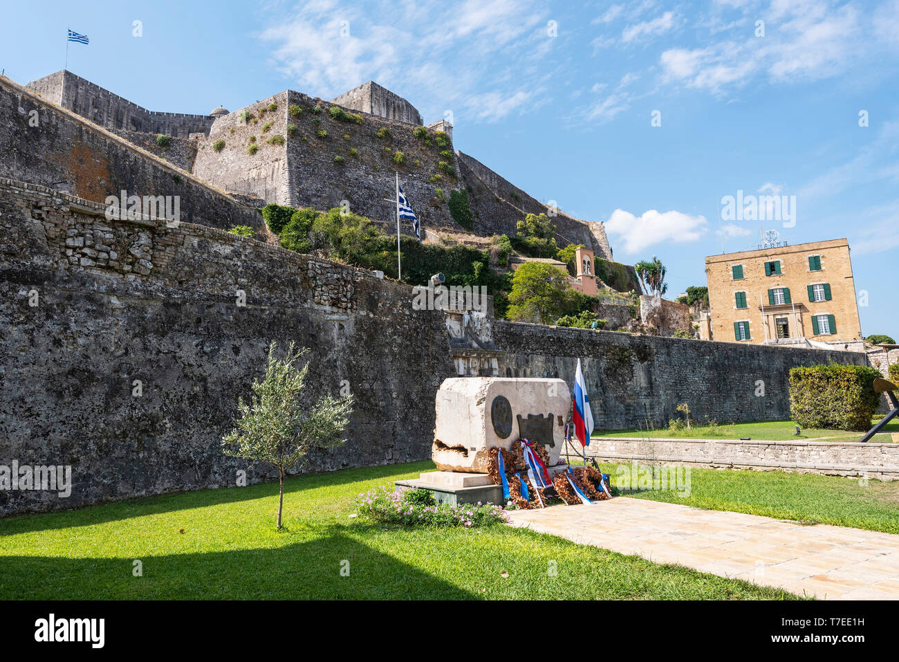 War Memorial, nuova fortezza, Corfu','isola di Corfu, Isole Ionie, Grecia Foto Stock