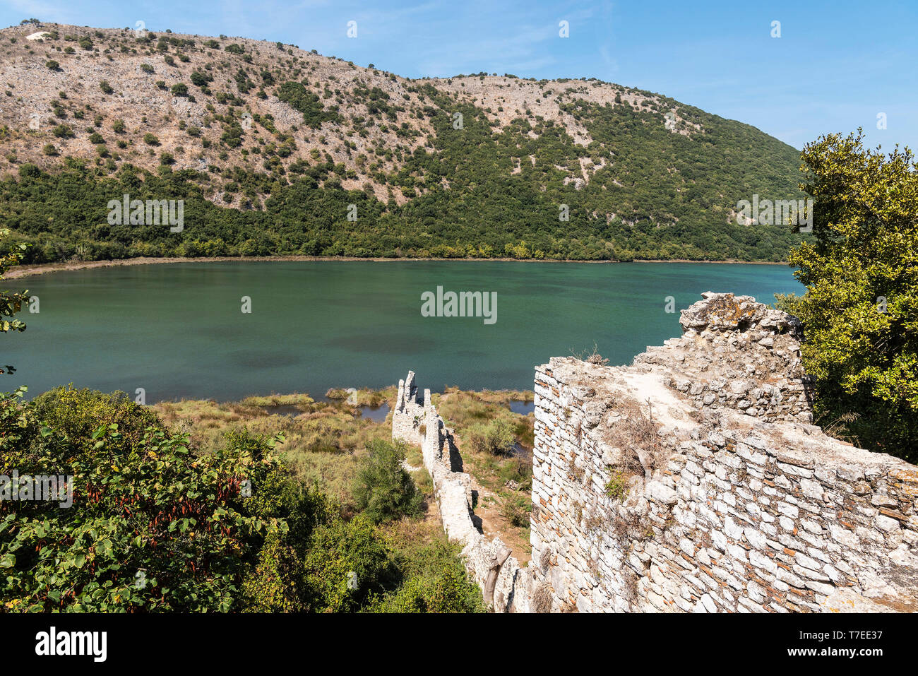 La città antica, antichità, sito di scavo, Butrinto, Saranda, Albania Foto Stock