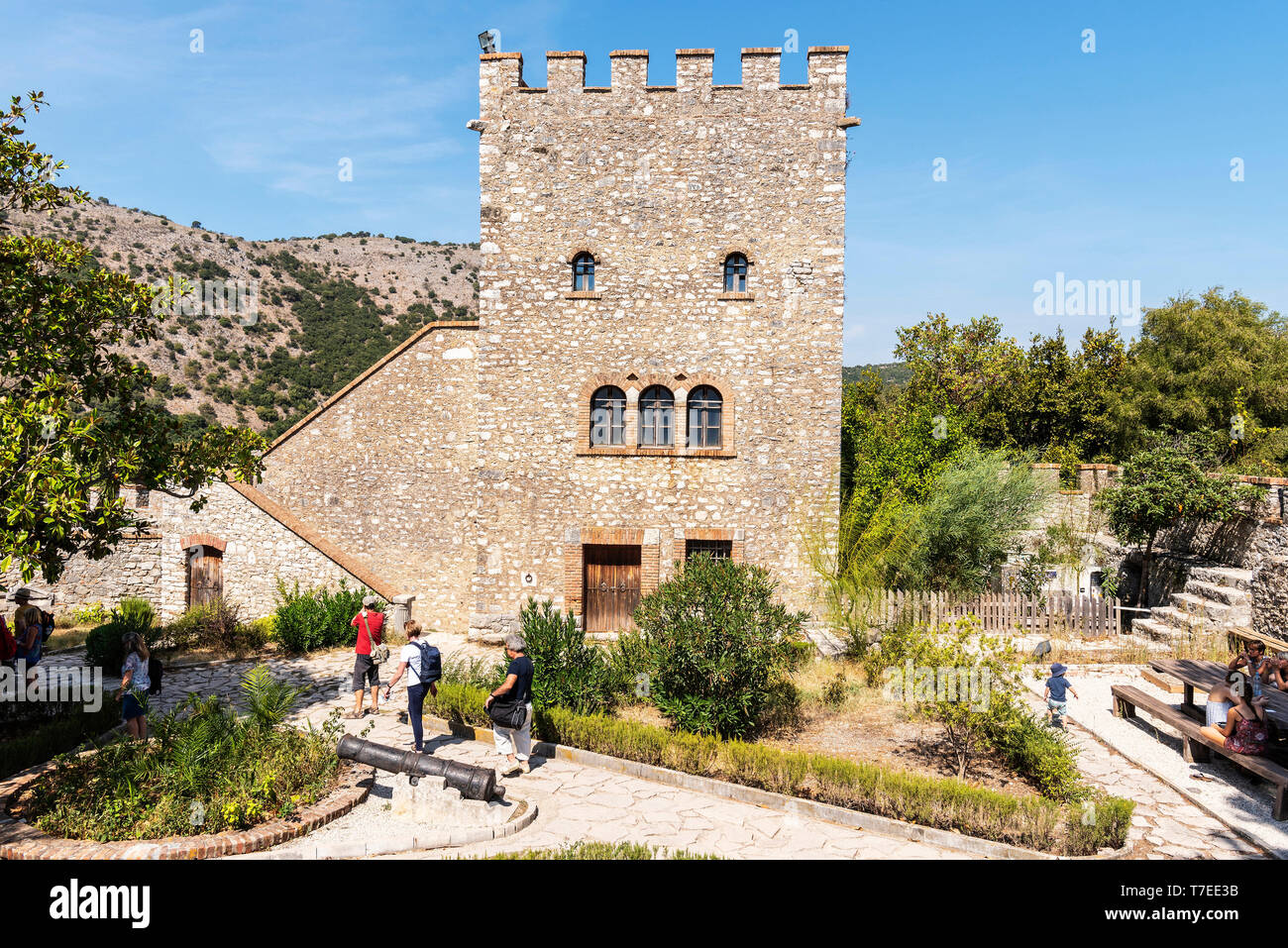 Castello veneziano, castello, antica città, sito di scavo, Butrinto, Saranda, Albania Foto Stock