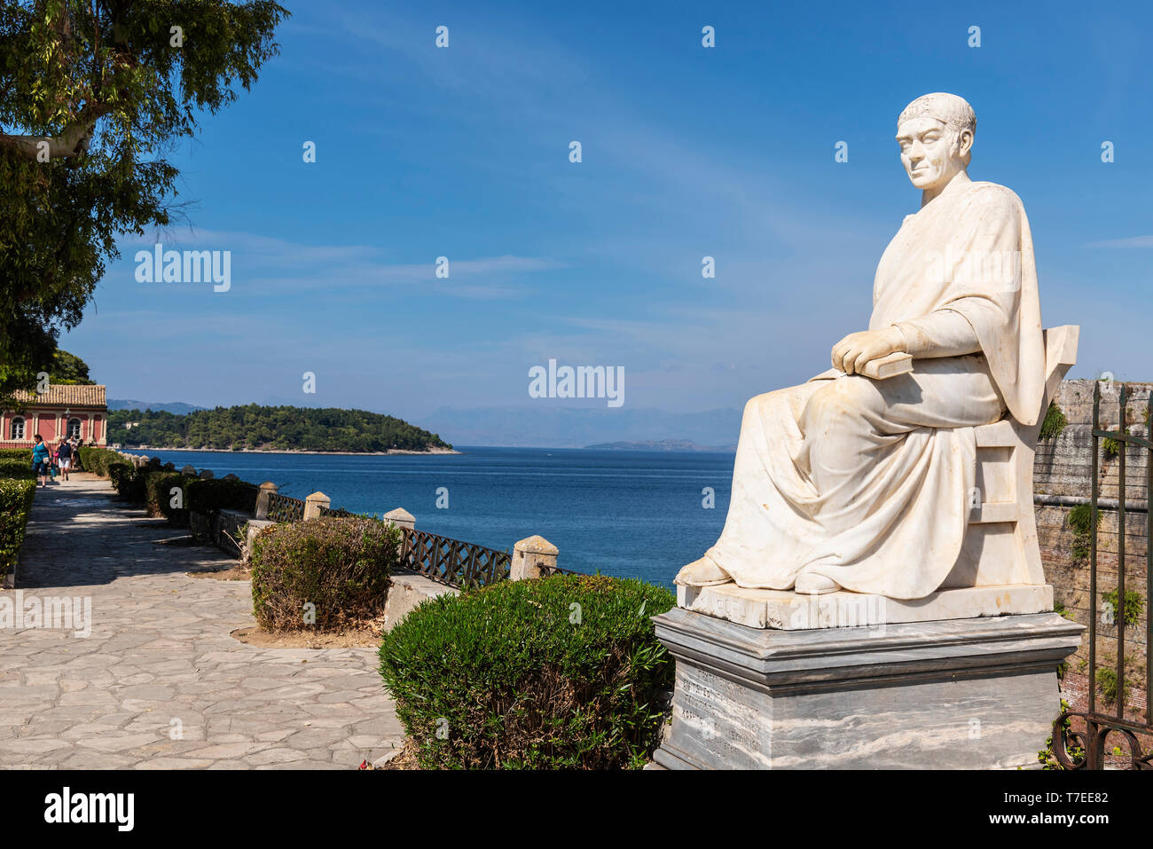 Frederick Nord, monumento, Bosschetto Park, parco, promenade, Corfu, l'isola di Corfù, Corfu, Isole Ionie, Grecia Foto Stock