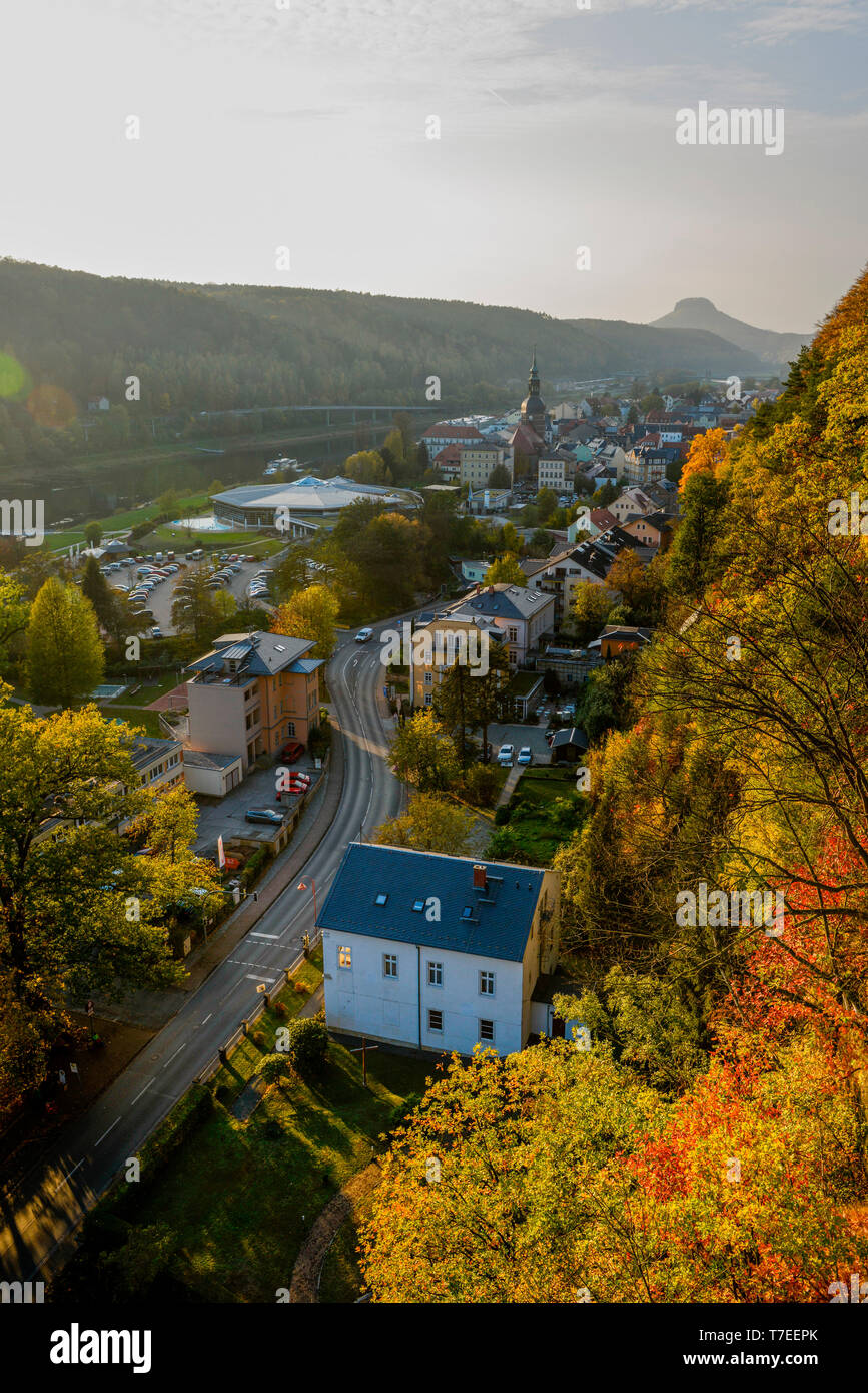 Bad Schandau, Nationalpark Saechsische Schweiz, Sachsen, Deutschland Foto Stock