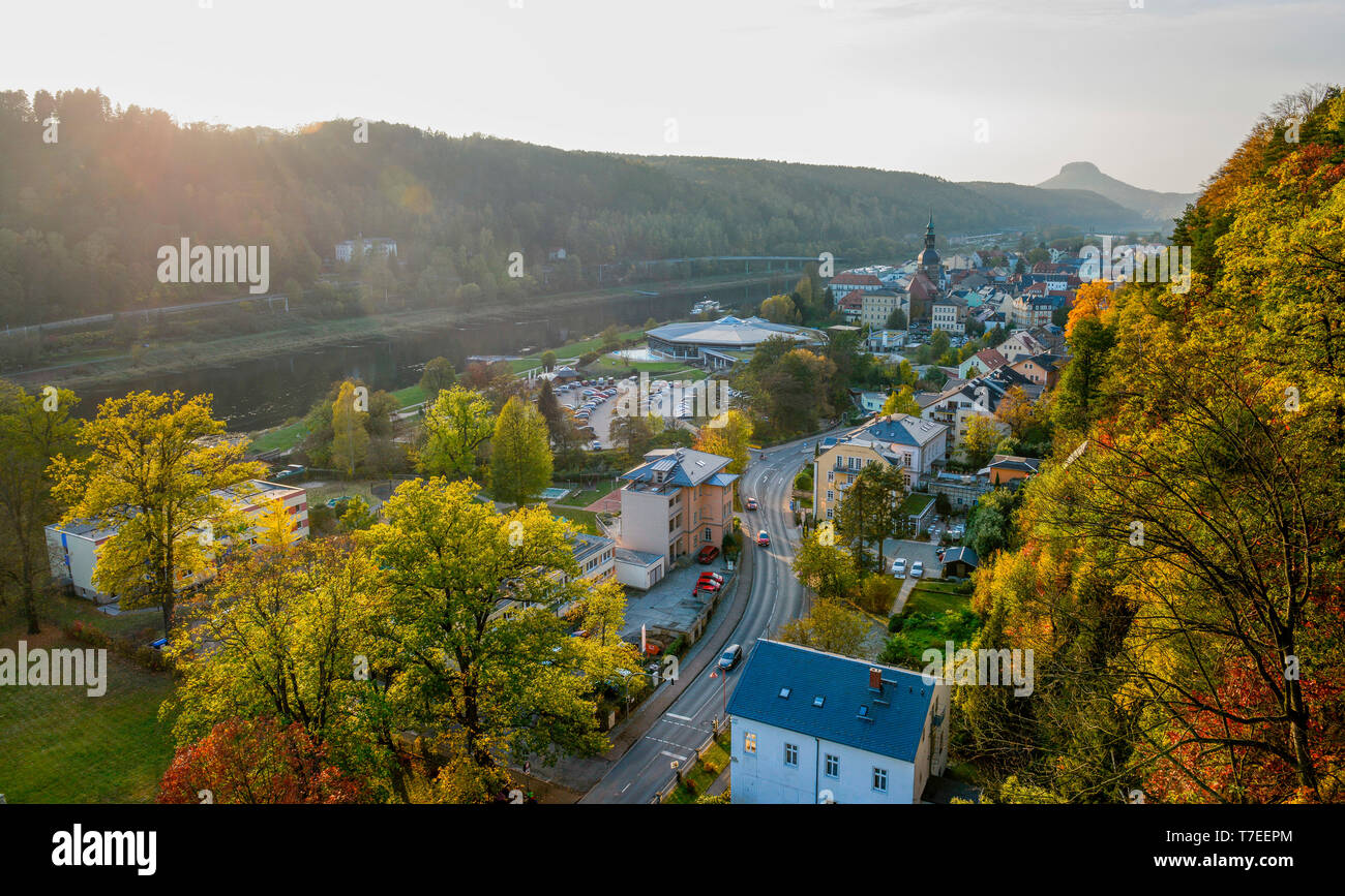 Bad Schandau, Nationalpark Saechsische Schweiz, Sachsen, Deutschland Foto Stock