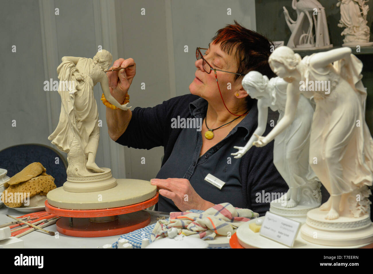 Schauwerkstatt, Porzellan-Manufaktur, Meissen, Sachsen, Deutschland Foto Stock