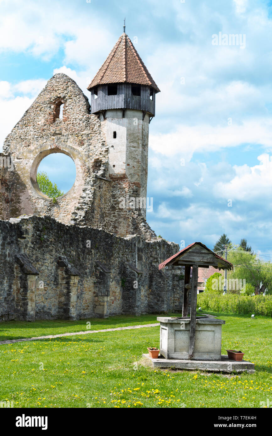 Ordine Cistercense monastero abbandonato in carta, contea di Sibiu, in Romania Foto Stock