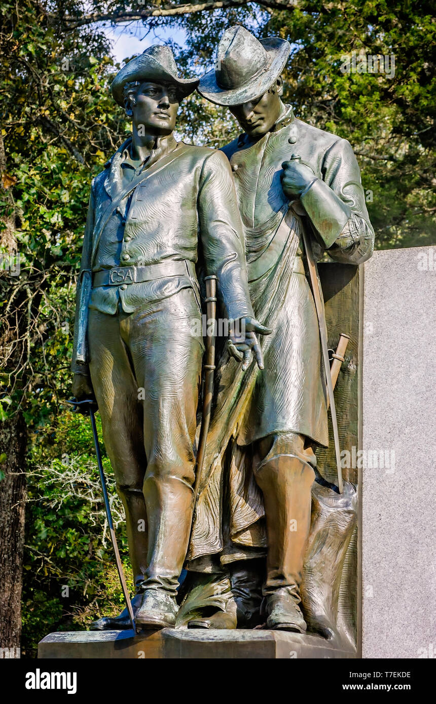 Un confederato memorial a "nel sud il causa persa" è raffigurato a Sciloh National Military Park, Sett. 21, 2016 in Silo, Tennessee. Foto Stock